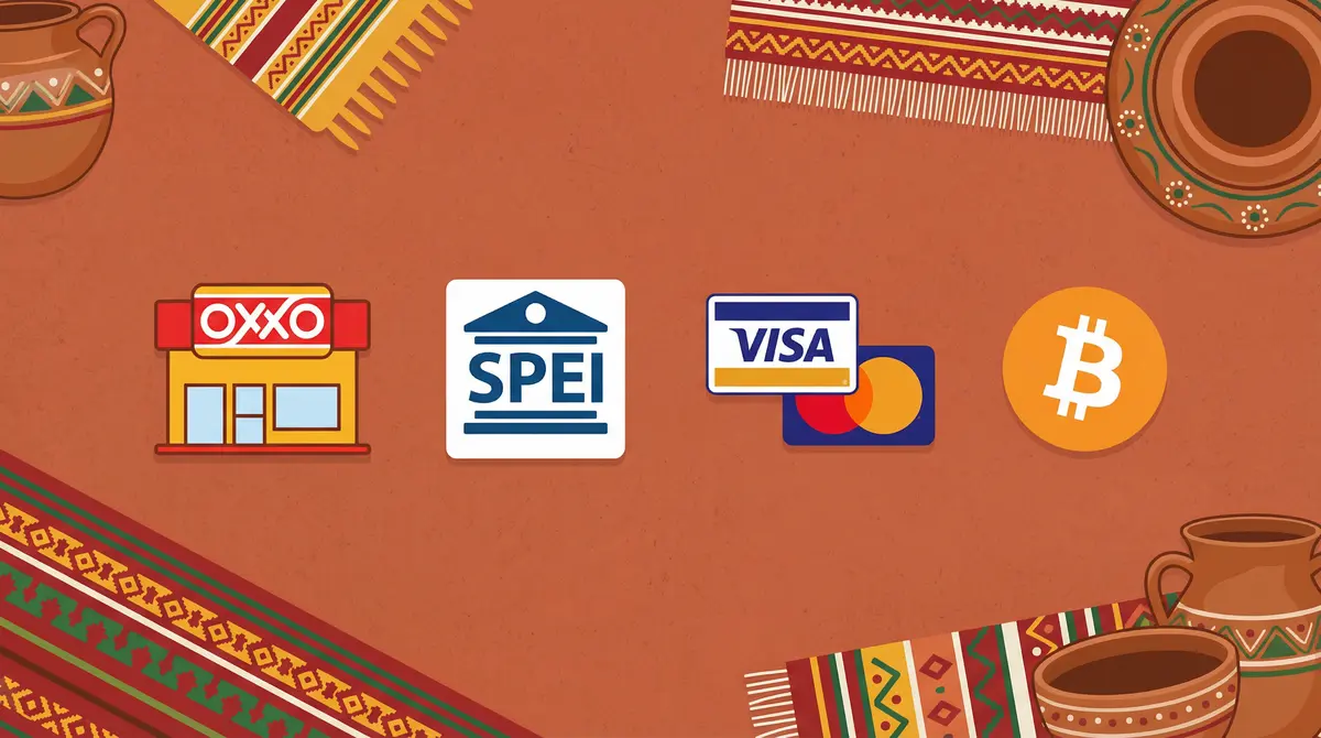 Métodos de pago OXXO SPEI tarjetas